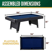 Thornton Modern Drop Pocket Table With Pool Ball and Cue Stick Set Black/Blue