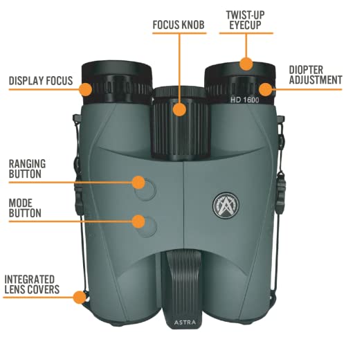 ASTRA OPTIX HBX1600B 10x42 Laser Rangefinder Binocular Green/Black
