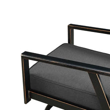 Oakland Living Pair of Black Aluminum Patio Deep Seating Swivel Rocker Club Chairs with Black Cushions
