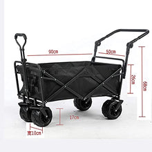 Camping Wagon Outdoor Utility Wagon Folding Garden Beach ping Camping Cart Garden Troey Carts Easy Set Up (Color : Red Size : One Szie) (Blue One Szie)