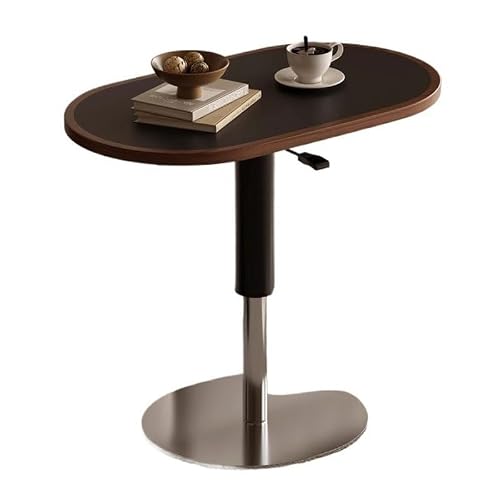 AERWYTRFS Nightstand Sofa Table Bedroom Lift Sofa Side Table Rock Board Wood Coffee Living Room Balcony Small