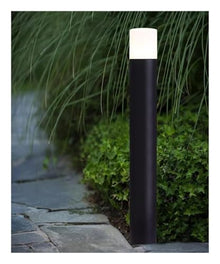 Waterproof Pillar Lamp Modern Landscape Lights Exterior Aluminum Waterproof Pathway Light With Acrylic Shade Outdoor Bollard Lighting Fixture for Driveway Lawn Garden Yard Decoration(60cm/23.6in)