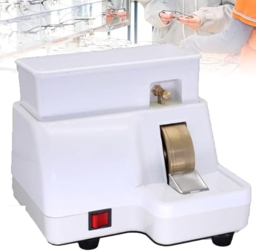 IMOSEI Optical Hand Edge Grinder, Eyeglasses Lens Edger Polisher Machine,Adjustable Water Output,with Detachable Sink
