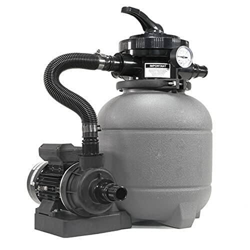 Jikkolumlukka 12" Sand Filter Above-Ground Pool Pump with 6-Way Valve