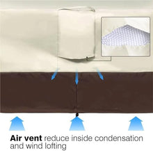 Outdoor Chair Cover 2pcs Outdoor Heavy Duty Lawn Patio Furniture Covers with Air Vent and Padded Handles Dining Table Cover Chairs(Beige - brown,240x140x90cm)