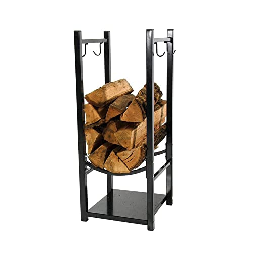 DJVHSRI Firewood Rack Heavy-Duty Wrought Iron Log Storage Heavy-Duty Firewood Logs and Wood Holder Fireplace Accessory Holder Log Holder Log Rack,
