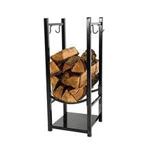 DJVHSRI Firewood Rack Heavy-Duty Wrought Iron Log Storage Heavy-Duty Firewood Logs and Wood Holder Fireplace Accessory Holder Log Holder Log Rack,