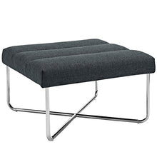 America Luxury - Chairs Modern Contemporary Urban Design Mid Century Living Lounge Room Ottoman, Grey Gray, Fabric
