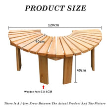 BXKCFYBSQ Semi-Circular Tree Bench,Garden Balcony Flower Stand,Solid Wood Curved Chair,Shape Extends Infinitely,Capacity 400KG,for Parks and Lawns(Color2)