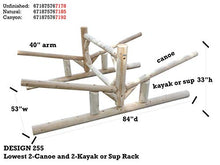 Log Kayak Rack Lowest 2-Canoe + 2-Kayak/SU Canyon Brown