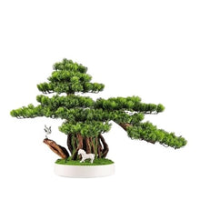 YXIANG56Q Fake Plants Simulation Fortune Tree Bonsai Welcome Pine Tree Ornaments Entrance Table Living Room Office Hotel Soft Decorations Bonsai Tree