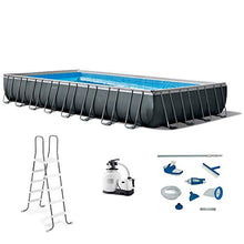 Intex Ultra XTR Heavy Duty Rectangular Above Ground Swimming Pool Gray