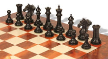 The Chess Store Copenhagen Staunton Chess Set Ebony & Boxwood with Elm Burl & Erable Board 4.5" King