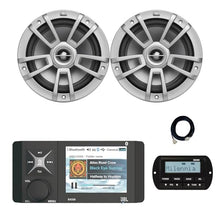 Enrock Marine JBL Wake Series R4500 Marine USB Bluetooth Radio Receiver with Speakers Gray