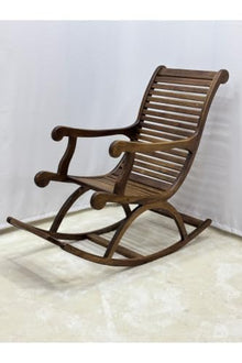 Handmade Walnut Wood Rocking Chair 22.4 x 51.2 x 47.2 inches - Ergonomic Comfort & Classic Design - Wood Chair for Living Room, Balcony - Brown