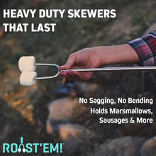 Jolly Green Products Rotating Marshmallow Roasting Sticks for Campfire & Bonfire | Extra Long Hot Dog & Smores Sticks for Fire Pit | Camping Smores Kit | Retractable Campfire Skewers | 100 Pack