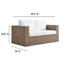 Modway Convene Love Seat Cappuccino White