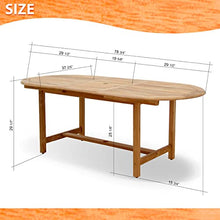 Amazonia Teak Extendable Oval Hamburg Patio Dining Set 7-Piece Brown