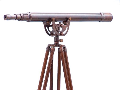 Handcrafted Nautical Decor Antique Copper Anchormaster Telescope 65" Copper