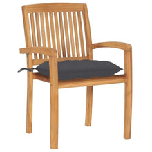 HGFDVCMR 8 Pcs Solid Teak Wood Stacking Patio Chairs with Cushions