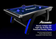 Atomic 90” Indiglo LED Light Up Arcade Air Powered Hockey Table Grey