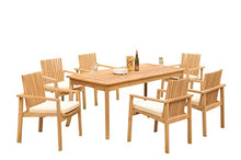 TeakStation Qty 6 - Grade-A Teak Wood Luxurious Solo/Single Clipper Stacking Arm Chairs #36CPAA