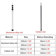 QHZYMX Canopy Support Poles 4 Pack - Sun Shade Poles for Concrete, Aircraft Grade Aluminum/Carbon Fiber Pole with Watering Base, Telescopic Support Post Kit(30kg/66lbs,L 3.0m/9.9')