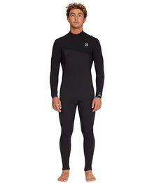 Billabong Mens 3/2mm Revolution Natural Zipperless Fullsuit Wetsuit Black Large