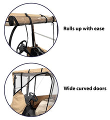 DOORWORKS GOLF CART ENCLOSURES Premium Golf Cart Cover Tan