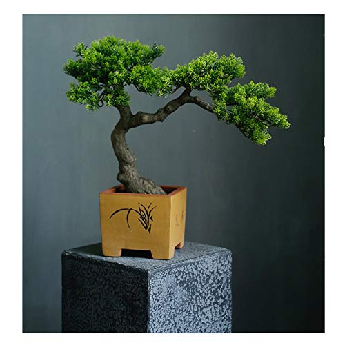 YXIANG56Q Fake Plants Grade Simulation Welcome to Tree Tree Bonsai Hotel Office Tea Several Live Hall Extreme Decoration Beautiful Items Bonsai Tree(C)
