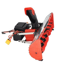 RC Electric Snow Plow Turbine Snowblower, 3D Printed Metal Shovel Bucket Assembly, 360° Rotating, for 1/12 1/14 Bulldozer Car