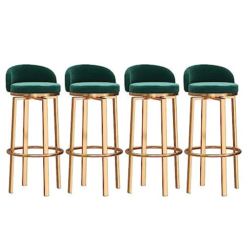 IPSU Swivel Bar Stools Set of 4 Green