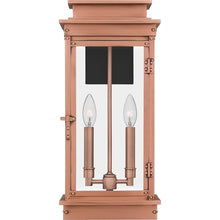Quoizel Noelle Outdoor Wall Lantern 19 Inch 2-Light Aged Copper