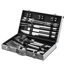 18pcs Stainless Steel BBQ Accessories Tool Set, BBQ Grill Accessories Set, Heavy Duty BBQ Accessories with Carrying Bag, for Home, Camping, Traveling