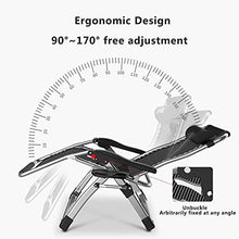 JIOLLGBBM Black Folding Zero Gravity Lounge Chair Recliner Textilene Fabric Comfortable and Breathable for Patio Garden Beach Pool Support 150kg