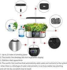 Indoor Hydroponics System Indoor Garden Intelligent Control System + 4.8In LCD Screen, 36W LED Grow Lights - Height Adjustable,Gardening Gifts for Women Mom wyqdp240305