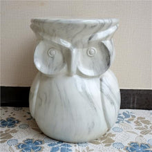 LINKIO Garden Stool Chinese Owl Imitation Marble Ceramic Drum Stool Home Furnishings Porcelain Pier Round Stool Sitting Pier Chair Ottomans