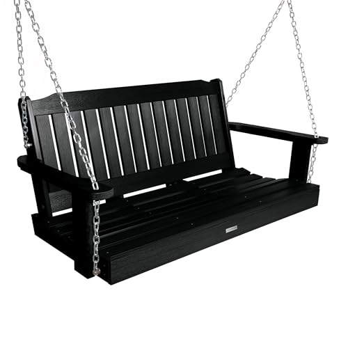 Highwood AD-PORL2-BKE Lehigh Porch Swing, 4 Feet, Black