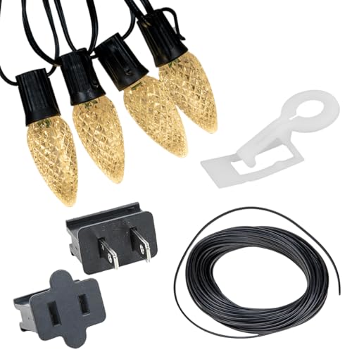 Novelty Lights 1000 Feet C9 LED Christmas Light Decorator Kit, Warm White