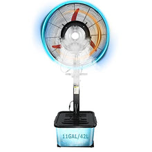 DFEDHF Black Oscillating Misting Fan, 11 Gallon Large Capacity Tank, 3 Speed Setting, Heavy Duty Outdoor Fan Misters for Cooling, Industrial, Commercial, 81cm/31.9in