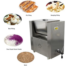 INTSUPERMAI Electric Meat Vegetable Mixer Stainless Steel Commercial Food Processor 6.6 Gallon Silver