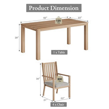 RoyalCraft Aluminum 5-Piece Patio Dining Set with Removable Cushions Brown
