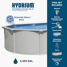 Bestway Hydrium 16'5" x 12' x 48" Above Ground Pool, Oval Steel Side Wall Frame Outdoor Swimming Pool Set with Sand Filter Pump, Polysphere Filtration Balls, Ladder & Accessories