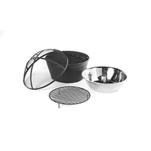 Elizabeth Outdoor Patio Ice Tea and BBQ Fire Pit Round Coffee Table 52" Cast Aluminum