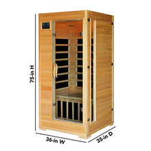 Blue Wave HeatWave BSA2402 1-2 Person Hemlock Carbon Infrared Sauna Hemlock
