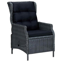 Molumvel 9 Piece Patio Dining Set. Acacia Wood Table & Reclining Chairs