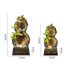 QuantumX3 Water Fountain Outdoor Chinese Rockery Gourd Water Circulation Decoration, Living Room Office Courtyard Fountain Decoration Outdoor Fountain(S)