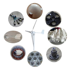 1500W 24 48 96 Volt 3 Nylon Fiber Blade Horizontal Home Wind Turbines Wind Generator Power Windmill Energy Turbines Charge For Home Use(48V)