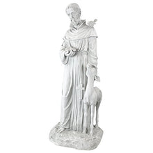 Design Toscano Francis of Assisi, Patron of Animals Religious Garden Decor Statue, 37 inches Tall, Cast Stone Resin, Antique Stone Finish