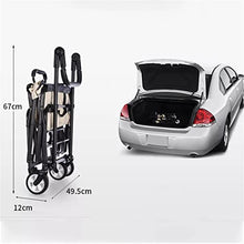 ZEFLMXS Portable Garden Carts Leisure Camping Wagon Beach Cart Folding with Wheels Outdoor Shopping Fishing Trolley